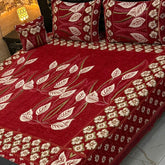 Fancy Velvet Bed Sheet Set - 4 Pieces  FVB 227